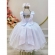 Vestido Infantil Branco C/ Pérolas e Saia Tule Glitter - Branco