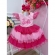 Vestido Infantil Rosa Barbie Peito Strass Glitter Luxo
