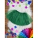 Saia de Tule Infantil Coloridos Com Glitter e Leds - Verde