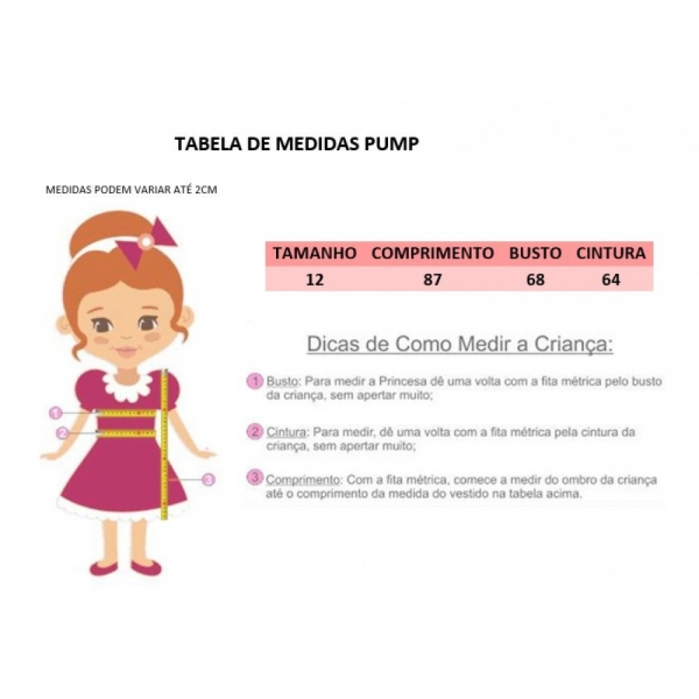 Vestido Infantil Vermelho C/ Peito e Cinto Strass Princesas