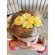 Faixinha de Cabelo Bebê C/ Laço Strass Florzinha Várias Cores - Amarelo Bebê