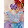 Vestido Infantil Sereia Colorido C/ Cinto de Pérolas Strass