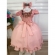 Vestido Infantil Rose Com Renda Cinto Pérolas e Laço - Rose