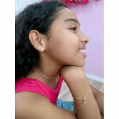 Conjunto Colar Brinco e Pulseira Infantil Florzinha