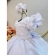 Vestido Infantil Branco C/ Busto Nervura Daminhas Festas