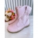 Bota infantil Boiadeira Texana Rosa Claro Com Zíper Luxo
