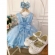Vestido Infantil Azul Elsa Frozen Gelo Com Capa Luxo Festas