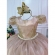 Vestido Infantil Nude Longo Damas C/ Renda Realeza Luxo