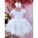 Vestido Infantil Branco C/ Busto Nervura Cinto Pérolas Festa