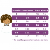 Vestido Infantil Azul Royal C/ Renda Realeza e Pérolas Damas