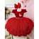 Vestido Infantil Vermelho C/ Aplique de Borboletas Glitter