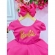 Vestido Infantil Barbie Luxo Pink Com Cinto de Pérolas - Pink