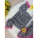 Conjunto Meninas Junino Preto Xadrez Cropped C/ Mini Saia