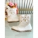 Botinha Infantil Off White Laço e Pinjente Com Zíper Super