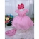 Vestido Bebê Meses Rosa Chiclete C/ Calcinha Bunda Rica