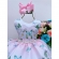 Vestido Infantil Jardim das Borboletas Rosa Cinto de Pérolas