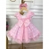Vestido Infantil Rosa C/ Bolinhas Minnie C/ Aplique de Laço