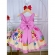 Vestido Infantil Rosa Cinto Pérolas e Strass Luxo