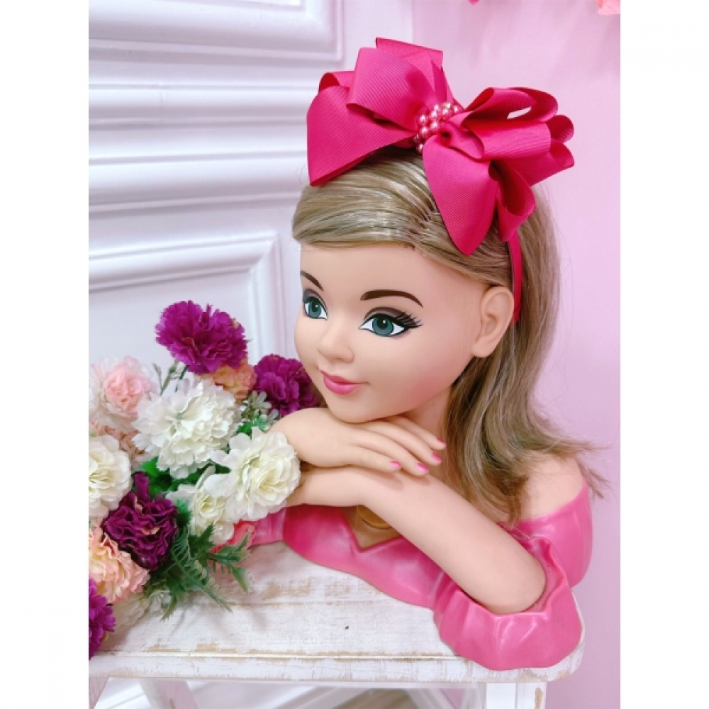Tiara Infantil Pink Maxx Nó C/ Pérolas e Strass Luxo