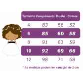 Vestido Infantil Branco Com Azul e Renda Realeza Damas