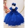 Vestido Infantil Azul Royal Busto C/ Strass Damas Formaturas - Azul Royal