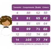 Vestido Infantil Rose Damas de Honra Casamentos C/ Broche