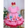 Vestido Infantil Família Peppa Rosa Chiclete Peito Strass