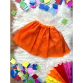Saia de Tule Infantil Coloridos Com Glitter e Leds - Laranja