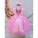 Vestido Infantil Rosa Bebê C/ Pérolas e Saia Tule Glitter - Rosa