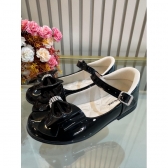 Sapatinho Preto Verniz Luxo Com Lacinho e Strass - Preto