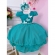 Vestido Infantil Verde Aplique de Borboletas Glitter