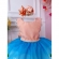 Vestido Infantil Moana Baby Pêssego e Azul Luxo Festa