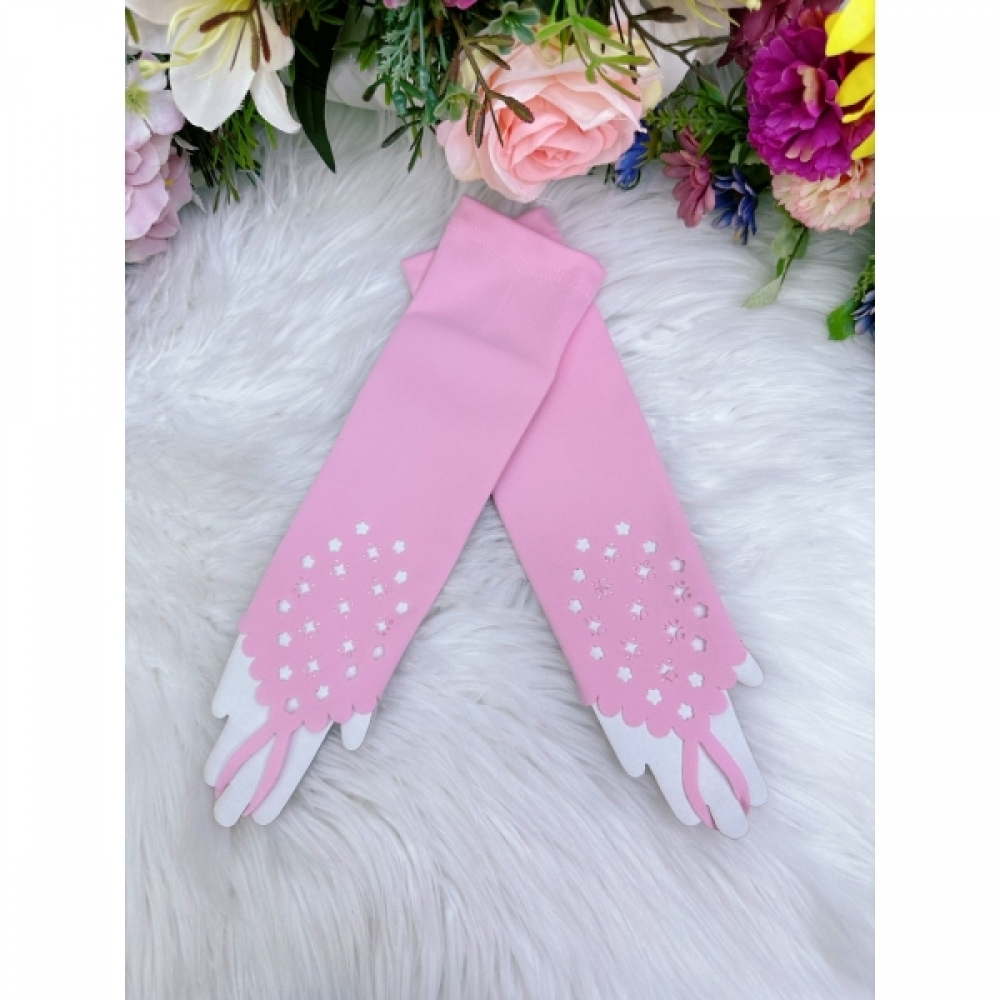 Luva Infantil Rosa Bebê Luxo Tamanho Único