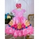 Vestido Infantil Princesa Barbie Rosa Com Aplique de Laço