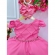 Vestido Infantil Rosa Chiclete Cinto Pérolas Damas Casamento