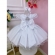 Vestido Infantil Branco C/ Aplique Flores Borboletas e Renda