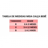 Meia Calça Bebê Várias Cores de Algodão Fofura - Branca