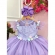 Vestido Infantil Jardim Encantado Lilás C/ Aplique Pérolas