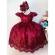 Vestido Infantil Marsala C/ Renda Realeza e Cinto de Pérolas