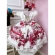 Vestido Infantil Marfim Florido Busto Nervura Cinto Pérolas