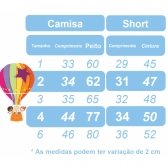 Conjunto Meninos Circo Azul Com Short Susp.e Camisa