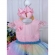 Vestido Infantil Rosa Galinha Pintadinha Luxo Cinto Pérolas