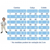 Conjunto Social C/ Colete Calça Gravata Azul Camisa Branca