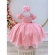 Vestido Infantil Rose C/ Tule Pipoquinha Luxo C/ Pérolas