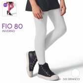 Meia Calça Infantil Várias Cores de Algodão Fio 80 - Branco