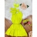 Vestido Infantil Crepinho Verde Lima Cinto de Cordão Festa