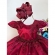 Vestido Infantil Marsala C/ Renda Realeza e Cinto de Pérolas