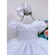 Vestido Infantil Branco Com Cinto de Pérolas Luxo