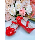 Sapatinho Vermelho Verniz Com Aplique Lacinho e Strass