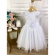 Vestido Infantil Branco Com Glitter e Broche de Flor Luxo